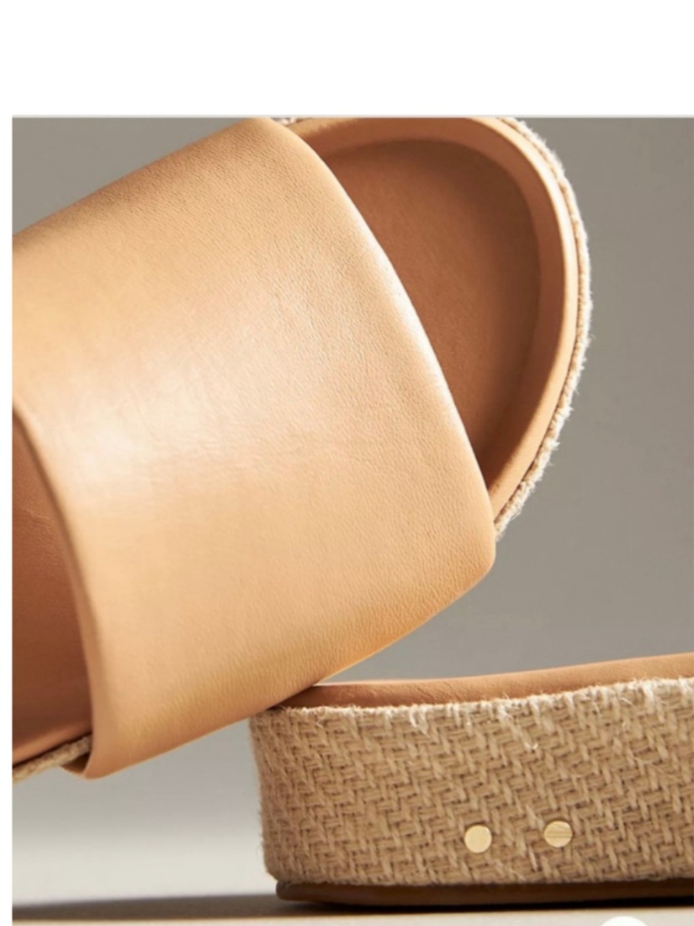 NWT Beek Pelican Jute Slides in Beach Beige 9 - Picture 3 of 5
